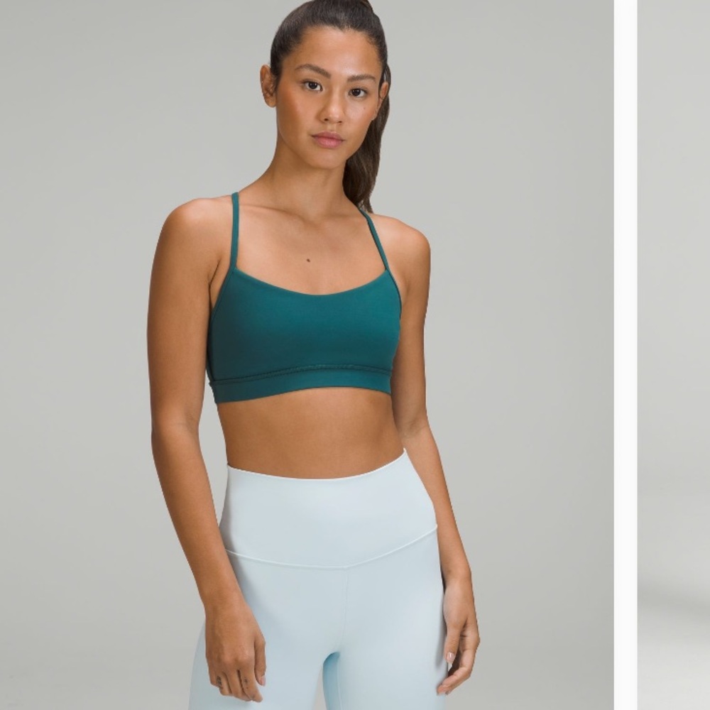 Lululemon Flow Y Nulu bra in Green Jasper